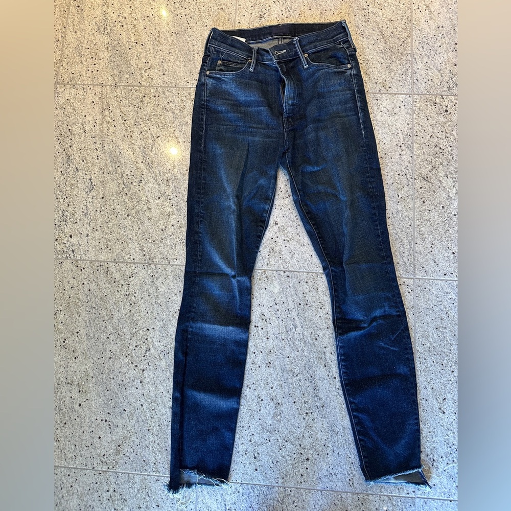 MOTHER Stunner Ankle Step Fray skinny jeans